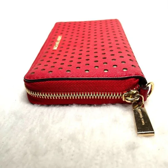 Michael Kors Red/Gold Eyelet wallet - Picture 5 of 13